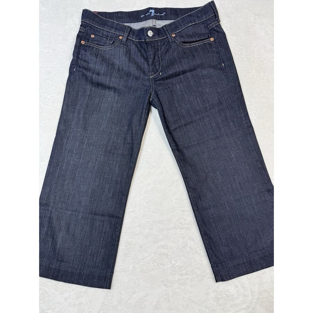 7 For All Mankind Dark Blue Straight Leg Jeans